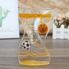 Turuncu Zikzak Akan Dönen Jel Sıvı Damla Kum Saati