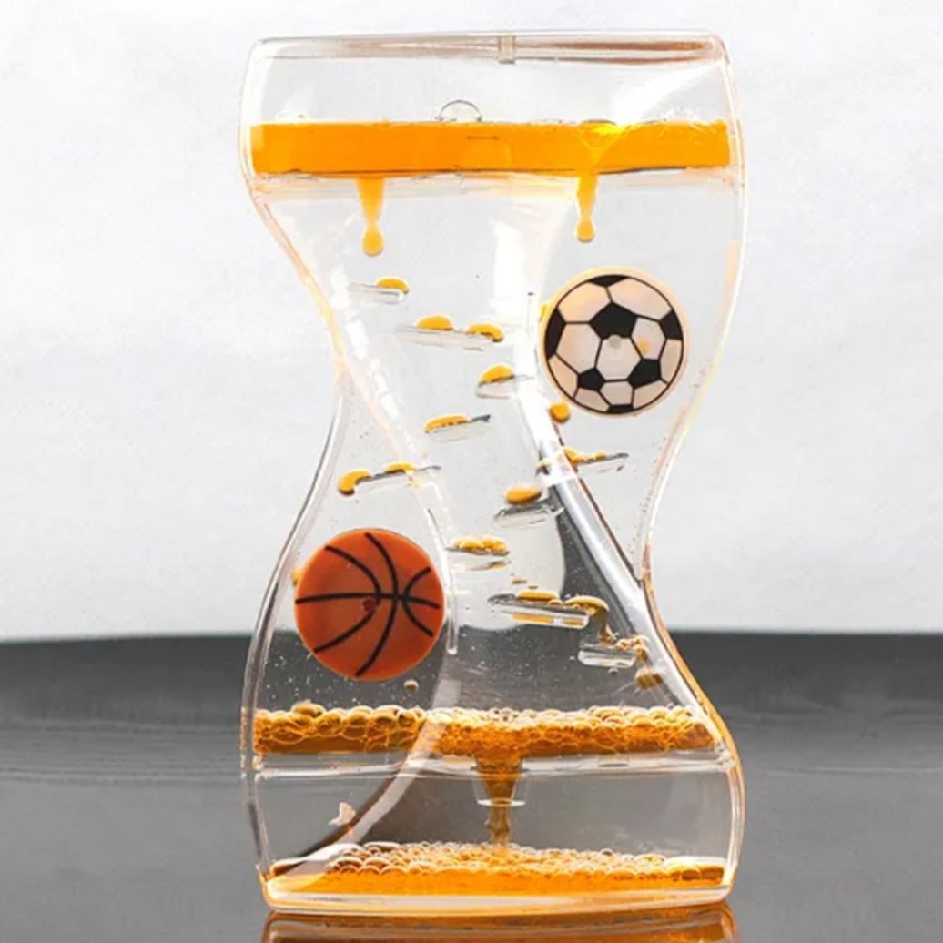 Turuncu Zikzak Akan Dönen Jel Sıvı Damla Kum Saati