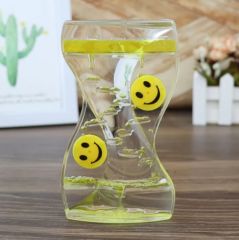 Sarı Zikzak Akan Dönen Jel Sıvı Damla Kum Saati