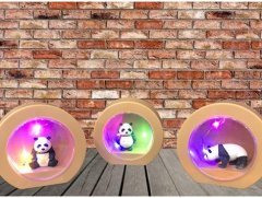 Panda Tasarımlı Işıklı ve Müzikli Fanus