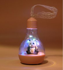 Panda Tasarımlı Işıklı ve Müzikli Cam Fanus