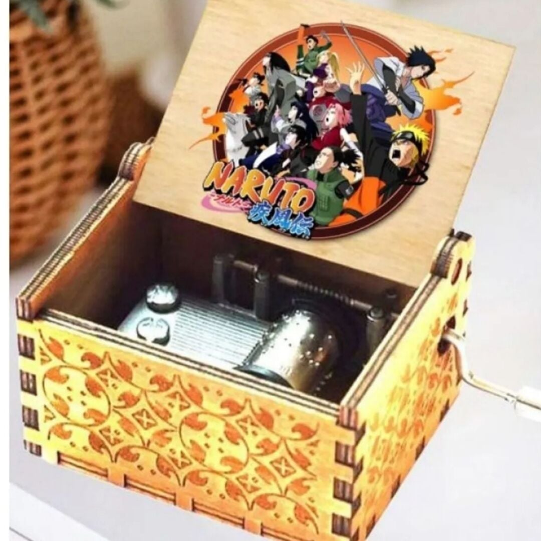 Naruto Müzik Kutusu Ahşap İşlemeli Müzik Kutusu