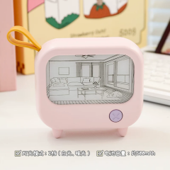 TV Şeklinde LED Gece Lambası Dekorasyon Aydınlatma 2 Modlu