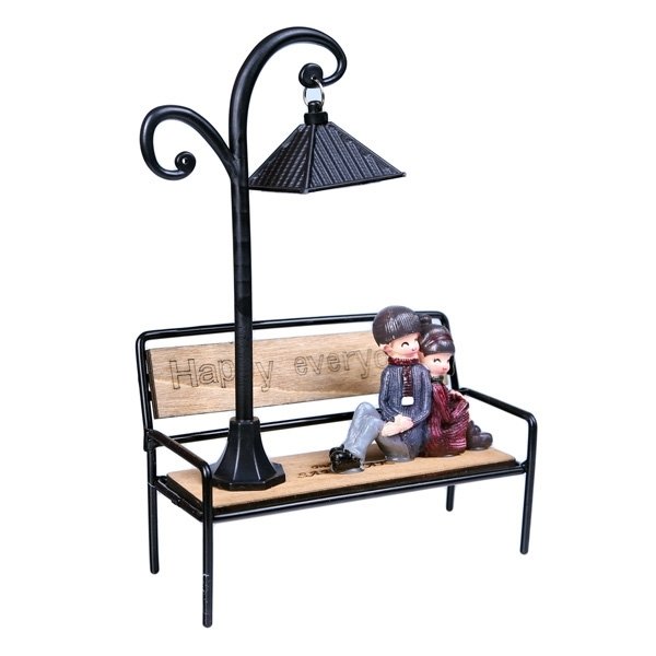 Oturan Aşıklar Işıklı Biblo