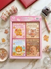 Capybara Kawaii Sticker Kitabı – 48 Sayfa Dekoratif Çıkartma Seti
