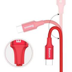 Baseus Rapid Serisi Işıklı Type-C Data Şarj Kablosu 2 Metre 2.4A