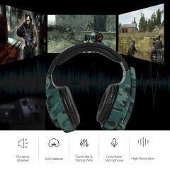 TUCCI A3 Profesyonel Kamuflaj Desen Mikrofonlu Oyuncu Kulaklık