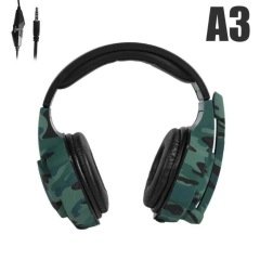 TUCCI A3 Profesyonel Kamuflaj Desen Mikrofonlu Oyuncu Kulaklık