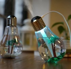 Dekoratif Ampül USB Hava Nemlendirici Renk Değiştiren