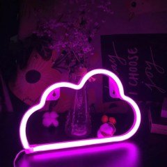 Bulut Neon Duvar Lambası