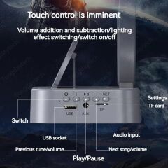 Manyetik Mıknatıslı Astronot Bluetooth Hoparlör Lamba Astronot Saat Kablosuz Şarj Rgb Led Lamba Modern Dekor Işık