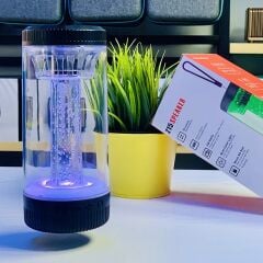 Işıklı Bluetooth Hoparlör Ses Bombası Yüksek Ses Kamp Gece Lamba Kablosuz Speaker