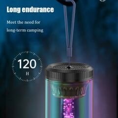 Işıklı Bluetooth Hoparlör Ses Bombası Yüksek Ses Kamp Gece Lamba Kablosuz Speaker