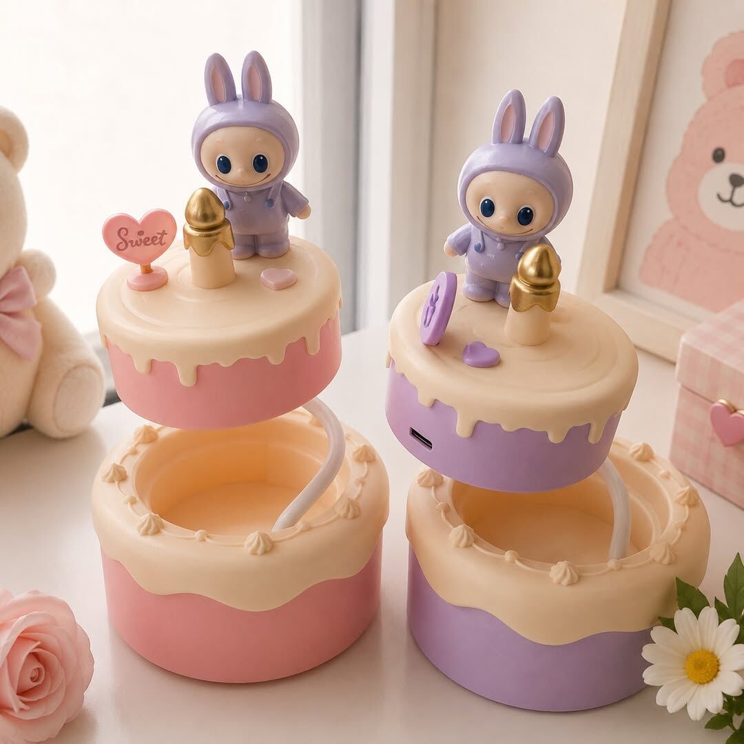 Kawaii Labubu Figürlü Şarjlı LED Kalemlik