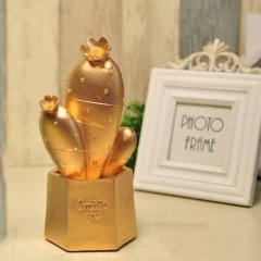 Led Işıklı Altın Kaktüs Tasarım Biblo Smile You