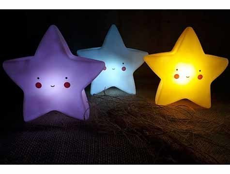 Gülen Yıldız Şeklinde Led Işıklı Masa Lambası