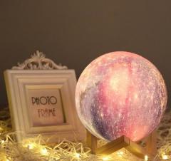 Galaxy Ay Gece Lambası Dokunmatik Uzaktan Kumandalı Gece Lambası