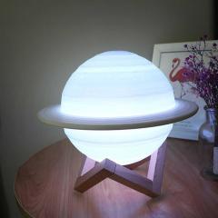 3D Dokunmatik Şarjlı Standlı Satürn Gece Lambası