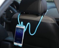 Boyuna Asılan Telefon Tutucu Portatif Stand Siyah