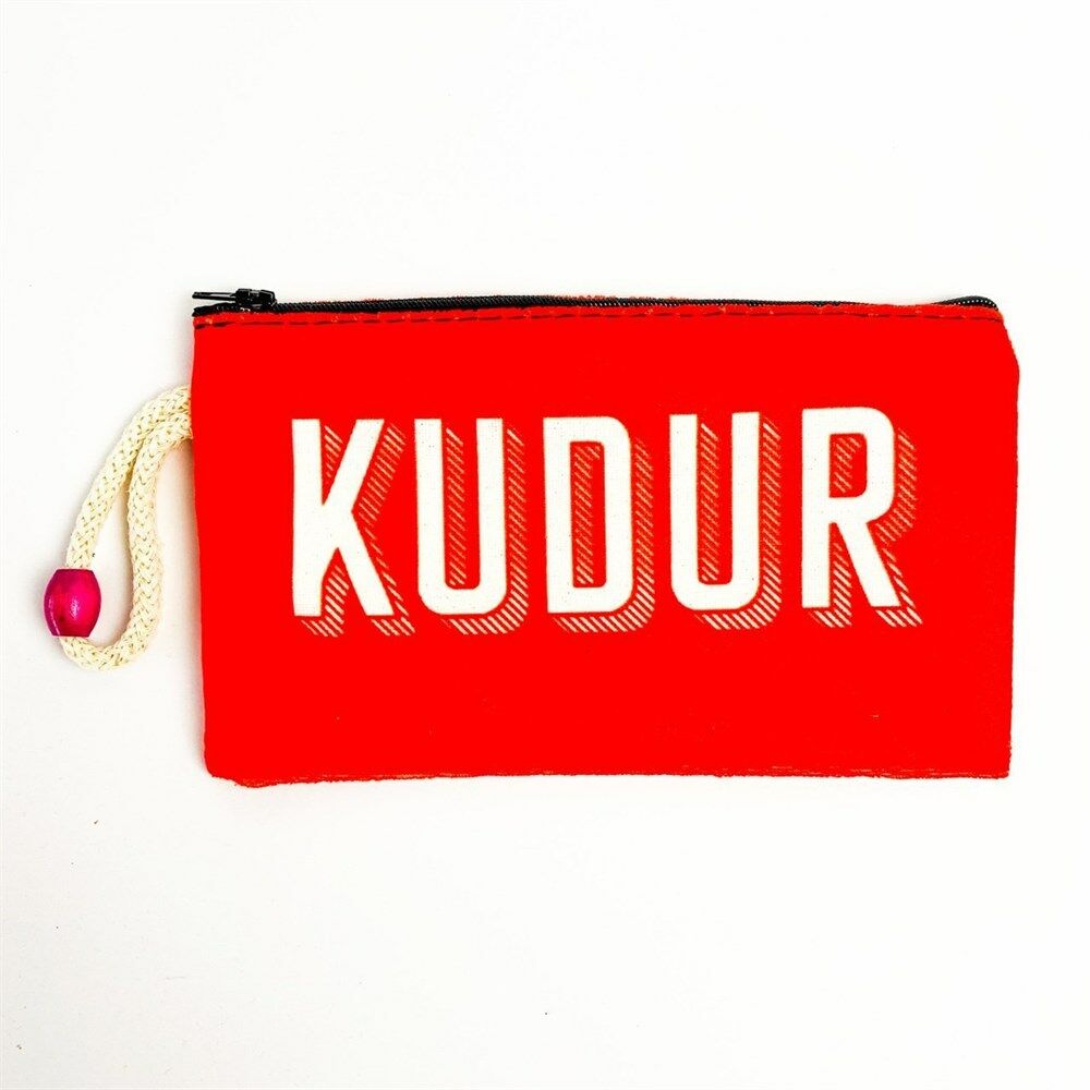 Kırmızı Kudur Baskılı Bez Kalemlik Cüzdan