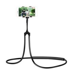 Boyuna Asılan Telefon Tutucu Portatif Stand Siyah