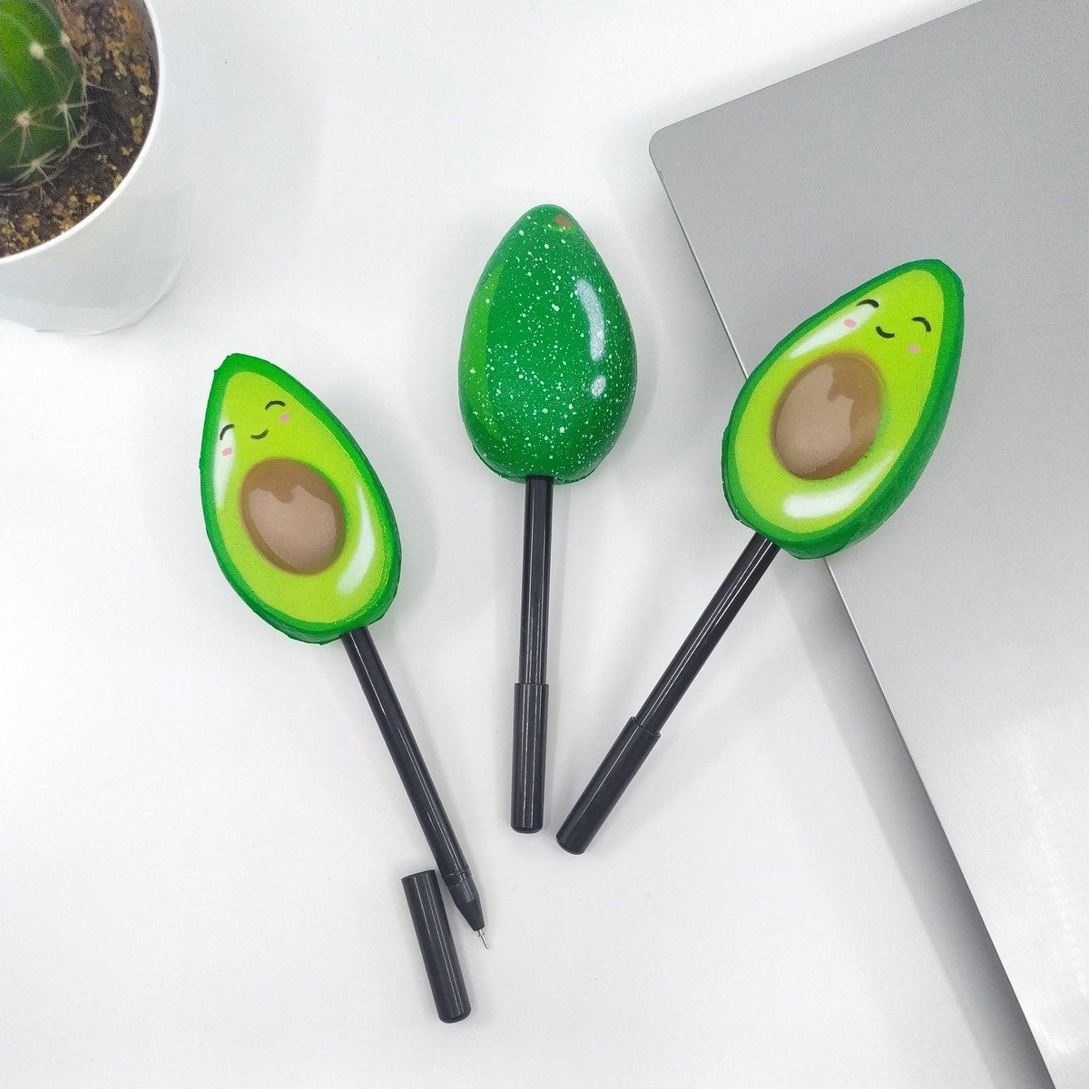 Sevimli Avokado Squishy Jel Mürekkep Kalem