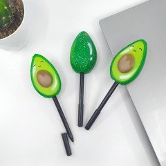 Sevimli Avokado Squishy Jel Mürekkep Kalem