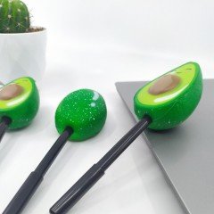 Sevimli Avokado Squishy Jel Mürekkep Kalem