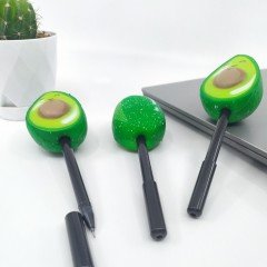 Sevimli Avokado Squishy Jel Mürekkep Kalem