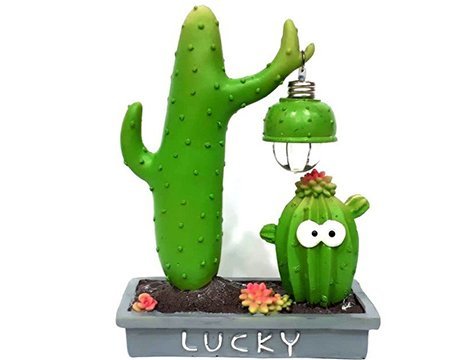 Işıklı Kaktüs Şeklinde Dekoratif Biblo Masa Lambası