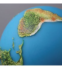 3D World Dünya Gece Lambası Şarjlı Ahşap Standlı Kumandalı