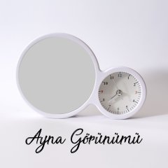 3'ü Bir Arada Sihirli Dokunmatik Led Işıklı Fotoğraf Çerçevesi Ayna Saat