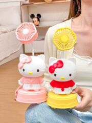 Hello Kitty Şarjlı Masaüstü Mini Vantilatör