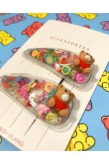 Pullu Meyveli Ayıcık Çıt Çıt Toka Seti 2'li