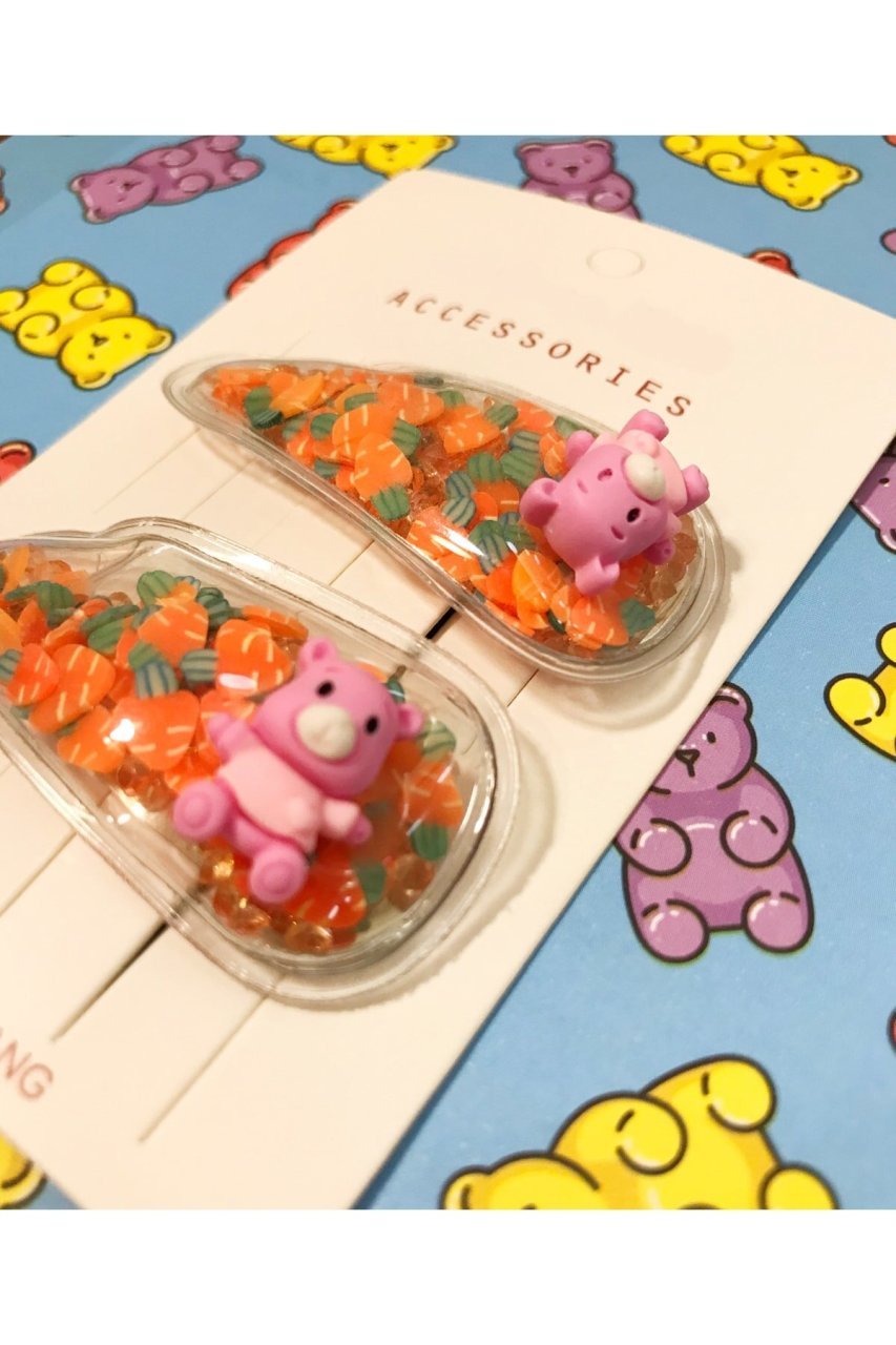 Sevimli Pullu Meyveli Çıt Çıt Toka Seti 2'li