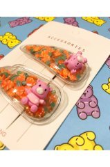 Sevimli Pullu Meyveli Çıt Çıt Toka Seti 2'li