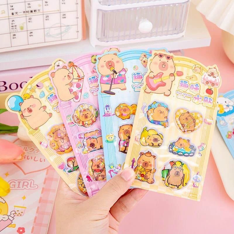 Capybara Puffy Sticker Collection