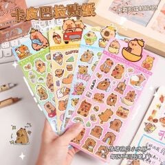 Capybara Kawaii Dekoratif Sticker Seti