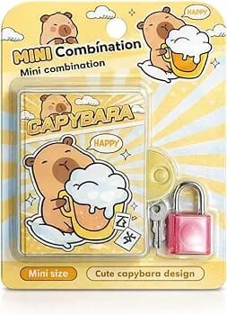 Capybara Kilitli Mini Günlük Seti