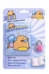 Capybara Kilitli Mini Günlük Seti