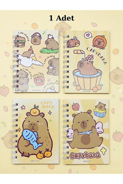 Capybara Mini Spiralli Not Defteri