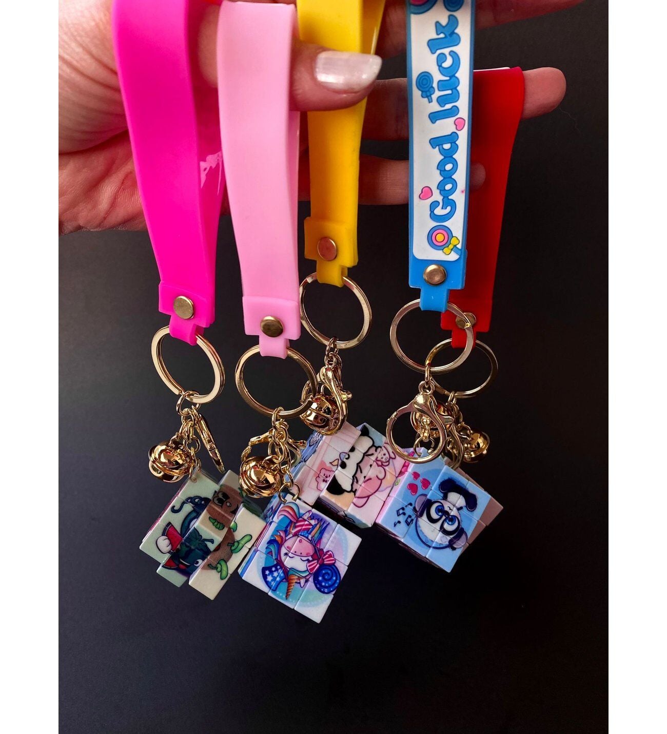 Kawaii Mini Puzzle Küp Anahtarlık