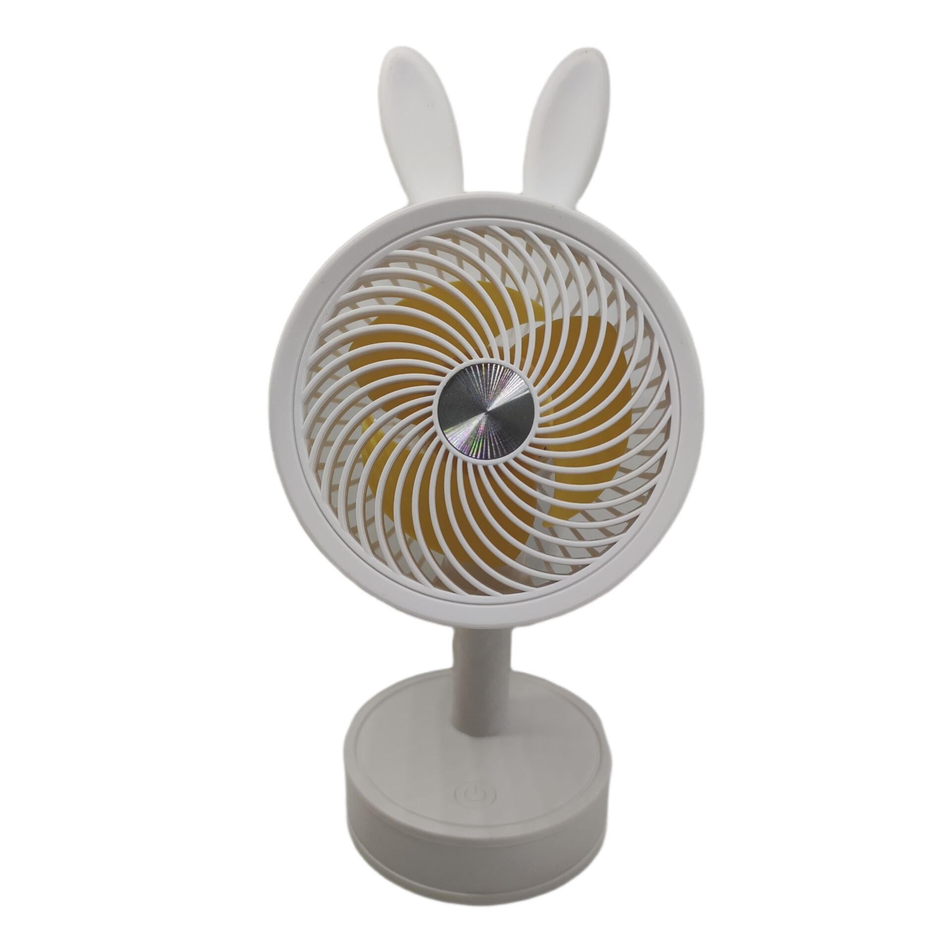 Beyaz Tavşan Şarjlı Fan Mini Taşınabilir El ve Masa Üstü Yüksek Performans 3 Kademeli Vantilatör Fan