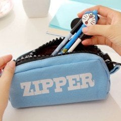 Büyük Fermuarlı Geniş Zipper Kalemlik
