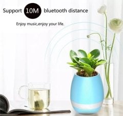 Akıllı Saksı Piyanolu Bluetooth Hoparlör Led