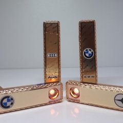 Metal Gold Alevsiz Elektronik Çakmak Şarjlı Ledli