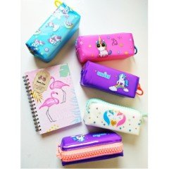 Unicorn Kalın Fermuarlı Renkli Geniş Kalemlik