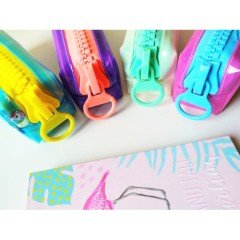 Unicorn Kalın Fermuarlı Renkli Geniş Kalemlik