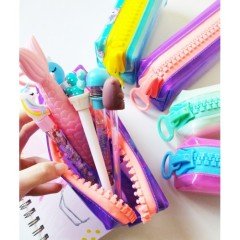 Unicorn Kalın Fermuarlı Renkli Geniş Kalemlik