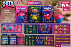 Sürpriz Oyuncaklı Banyo Topu 200g – Bath Bomb